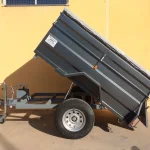 Remolque 4×4 basculante hidráulico + freno de inercia 2.000 x 1.300 x 600 + 350 – Mma 750 kg