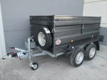 Remolque basculante hidráulico 2 ejes con sobrelateral – Ruedas por fuera - Imagen 3